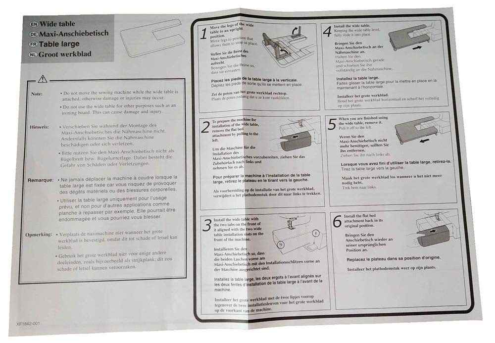 Wide Extension Table for Brother GS2700 GS3700 GS2750 LX27NT GS Series
