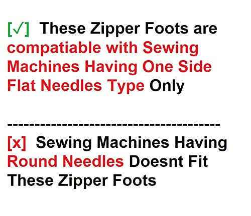 Zipper Foot/Pressure Foot for all Sewing Machines (Singer/Usha/Brother/Juki/Rajesh)