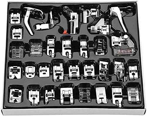 Home Professional Sewing Machine Presser Feet Kit (Set Of 32 Silver)