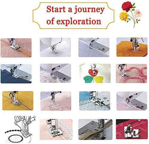 Home Professional Sewing Machine Presser Feet Kit (Set Of 32 Silver)