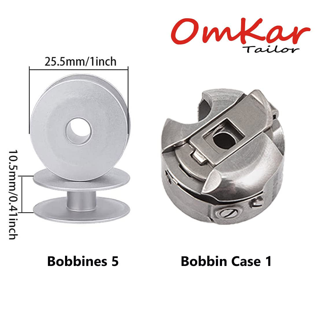 Omkar Tailor Bobbin, Bobbin Case and Presser Foot Number - P952, P351, T35 Presser Foot for Tailor