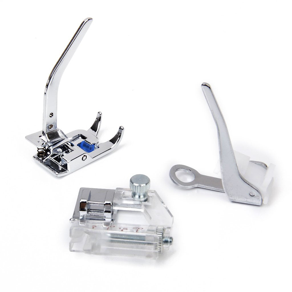 Imported 32 Sewing Machine Presser Foot Kit fit for Brother Singer Janome (Silver) - Bazar91