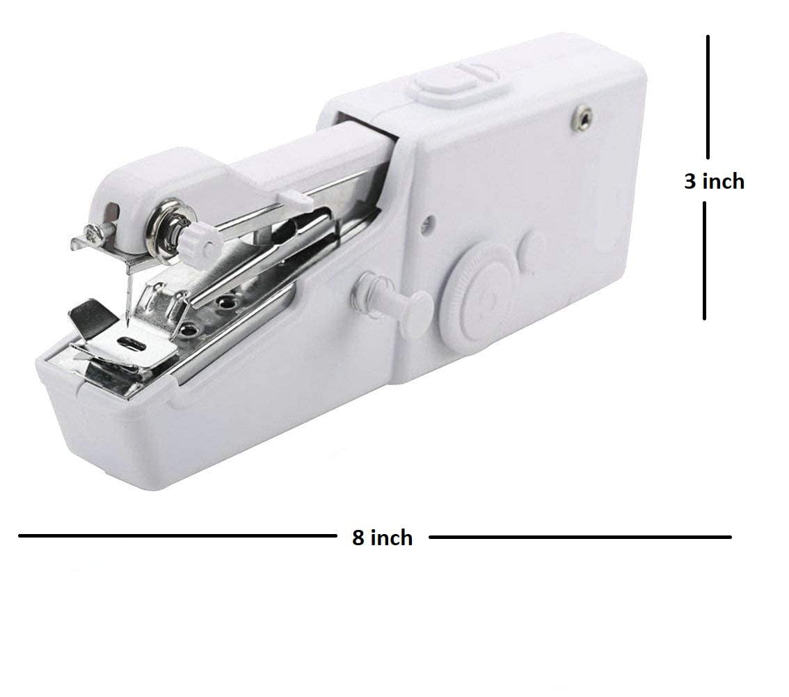 P M H Handy Sewing/Stitch Handheld Cordless Portable White Sewing Machine for Home Tailoring,