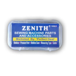 Zenith Original Bobbin Case For Singer/Usha/Brother and Other Front Loading Automatic Sewing Machines (Steel) - 3 Piece