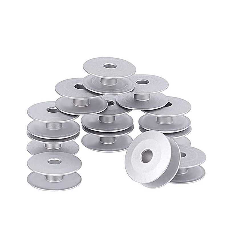 30pcs Aluminum Metal Bobbins for All Tailor, High Industrial Sewing Machine and Umbrella Sewing Machine Parts