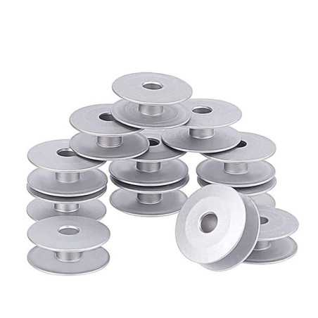 30pcs Aluminum Metal Bobbins for All Tailor, High Industrial Sewing Machine and Umbrella Sewing Machine Parts
