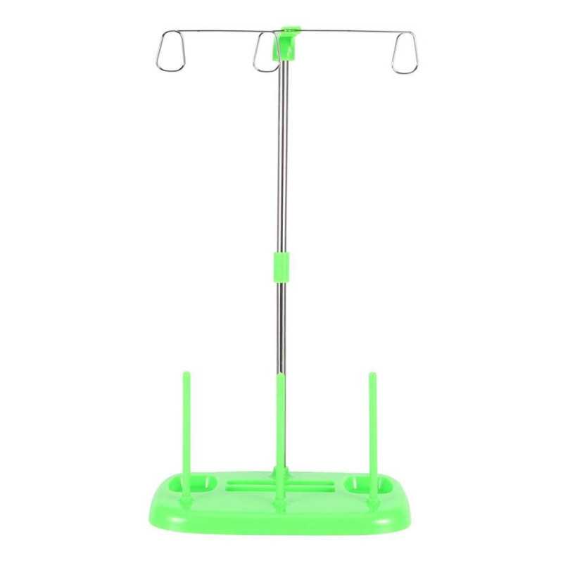 Cones Spool Stand, 3 Cones Embroidery Thread Holder Spool Stand for Household Sewing Machine, Sewing Machine Parts(Green)