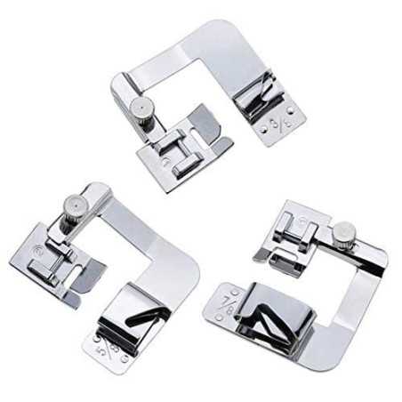 Adjustable Roller Presser Foot Rolled Hem Presser Foot Sewing Machine  Presser Foot For Leather Thick Fabric Cloth Gathering,pleats And Ruffles-s
