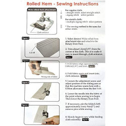 Boundless® 3Pcs Household Hemming Cloth Strip Presser Foot Sewing Machine Parts Hemmer Foot Rolled Hem Foot Knitting