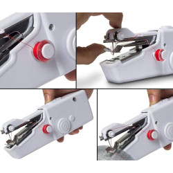 P M H Handy Sewing/Stitch Handheld Cordless Portable White Sewing Machine for Home Tailoring,