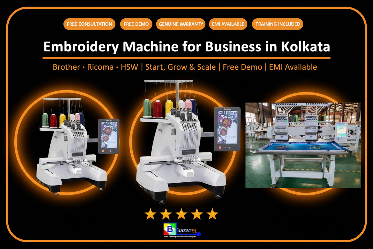 Embroidery Machine for Business in Kolkata – Start, Grow and Scale with Bazar91