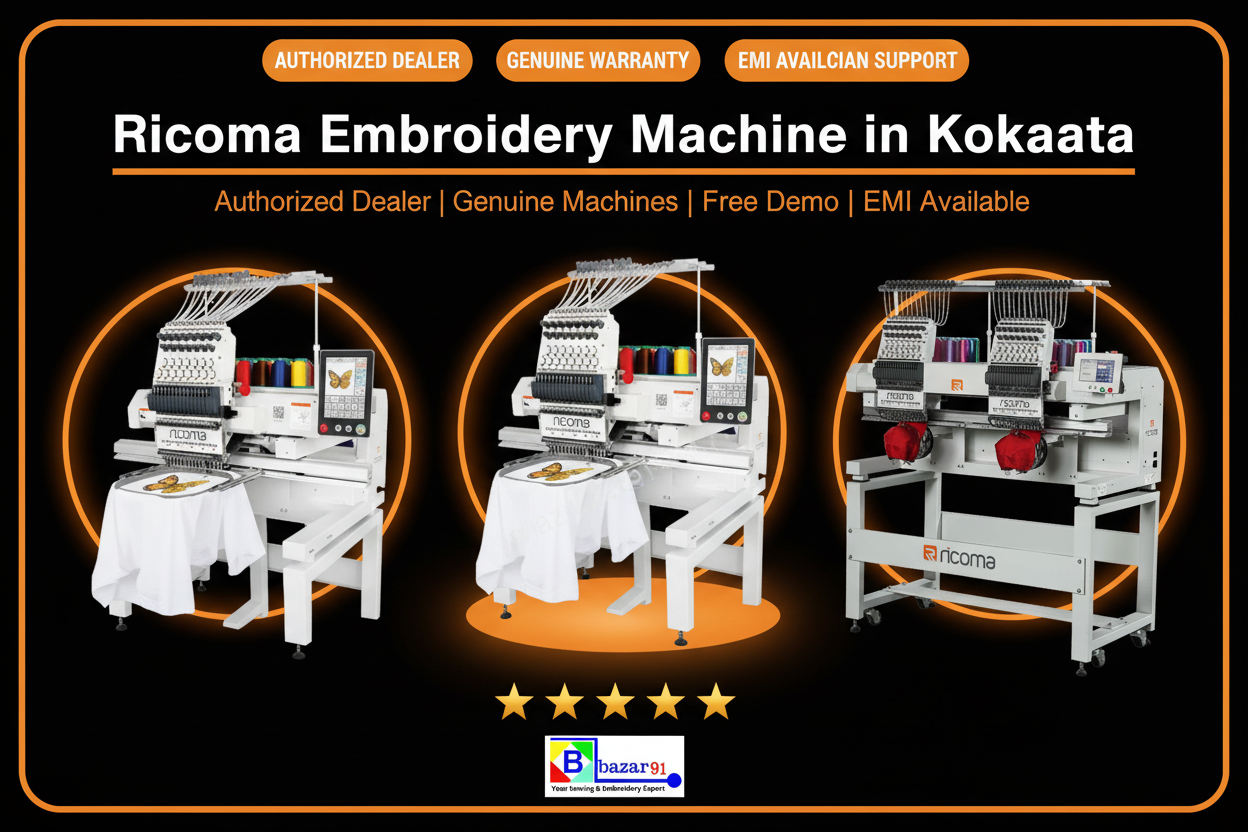 Ricoma Embroidery Machine in Kolkata – Buy Genuine, Get Expert Support and Best Price in West Bengal