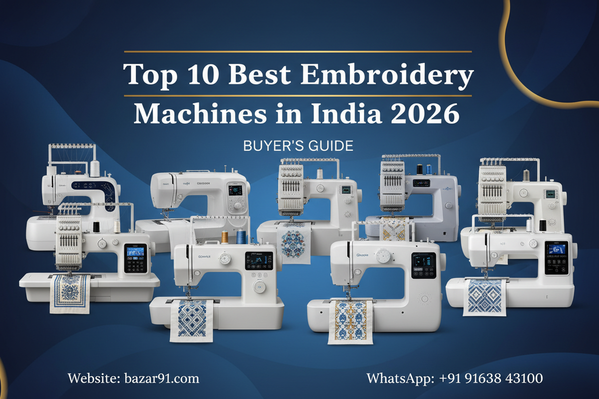 Top 10 Best Embroidery Machines in India 2026 – Complete Buyer's Guide.