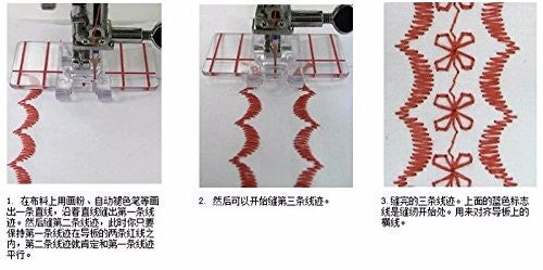 sewing machine accessories transparent parallel sewing presser RJ-602 Foot 605 For Janome brother juki singer and so on