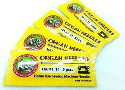Original Organ Needles 4packs , Ha * 11 No. Works With All Automatic Home Use Machine Needles ( Usha / Singer / Brother)