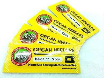 Original Organ Needles 4packs , Ha * 11 No. Works With All Automatic Home Use Machine Needles ( Usha / Singer / Brother)