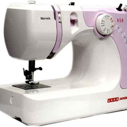 Usha Janome Marvela Pink With darning Plate