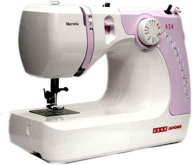 Usha Janome Marvela Pink With darning Plate