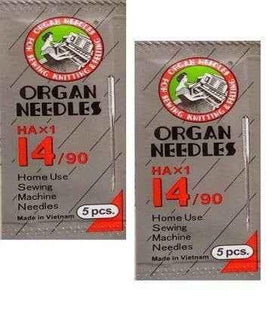 Original Organ Needles NO HA 14 (2 Packs, 10 Needles ) ( Usha / Singer / Brother)