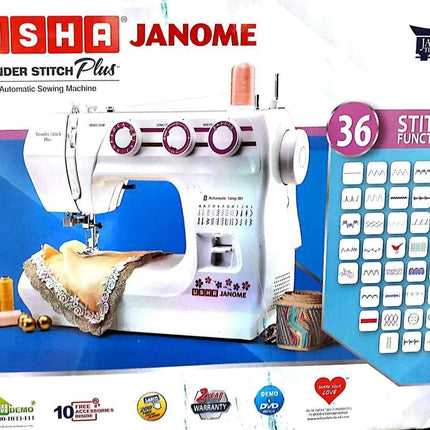 Usha Janome Wonder Stitch Plus With Hard Cover And More Advanced Features
