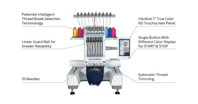 Ricoma EM 1010  Single Head Computerized Embroidery Machine