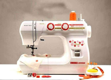 Usha Janome Wonder Stitch Automatic ZigZag Sewing Machine With Hard Cover