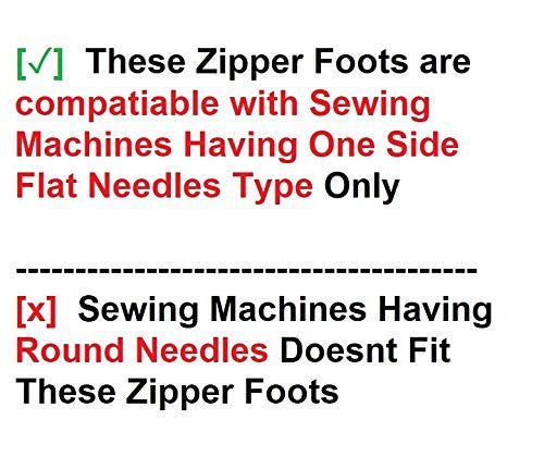 Zipper Foot/Pressure Foot for all Sewing Machines (Singer/Usha/Brother/Juki/Rajesh)