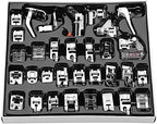 SYGA Home Professional Sewing Machine Presser Feet Kit (Set Of 32 Silver)