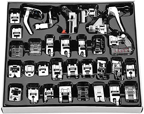 SYGA Home Professional Sewing Machine Presser Feet Kit (Set Of 32 Silver)