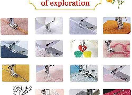 Home Professional Sewing Machine Presser Feet Kit (Set Of 32 Silver)