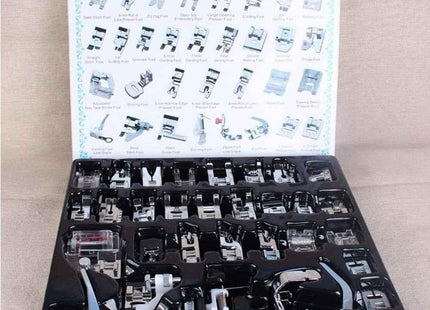 Home Professional Sewing Machine Presser Feet Kit (Set Of 32 Silver)