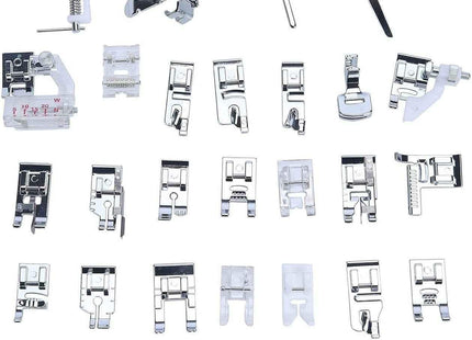 Home Professional Sewing Machine Presser Feet Kit (Set Of 32 Silver)