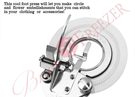 Brain Freezer Sewing Machines Embroidery Foot Compatible with Butterfly Brother Singer Janome Juki Silver