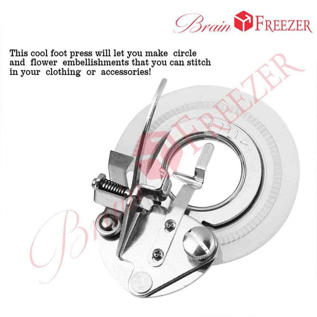 Brain Freezer Sewing Machines Embroidery Foot Compatible with Butterfly Brother Singer Janome Juki Silver