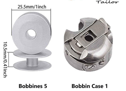 Omkar Tailor Bobbin, Bobbin Case and Presser Foot Number - P952, P351, T35 Presser Foot for Tailor