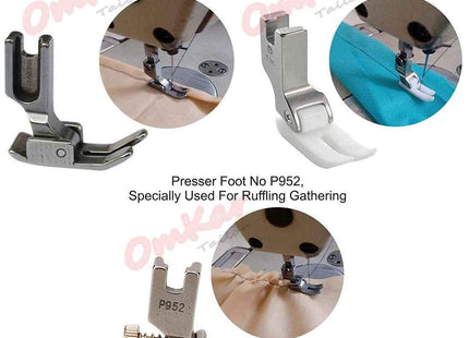 Omkar Tailor Bobbin, Bobbin Case and Presser Foot Number - P952, P351, T35 Presser Foot for Tailor