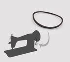 Sewing Machine Belt for Domestic Sewing Machine Motor Universal (Black) - 2pcs Parts
