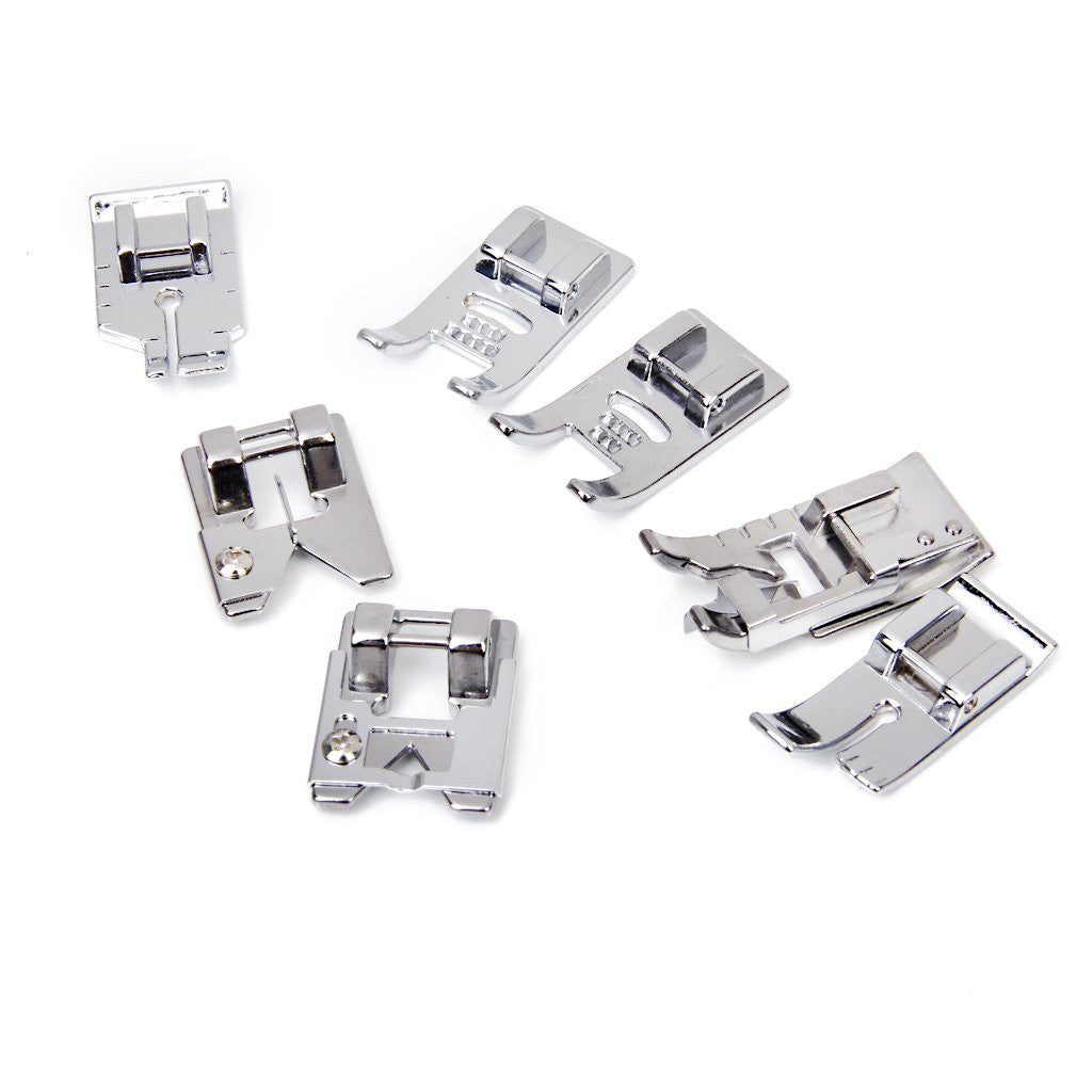 Imported 32 Sewing Machine Presser Foot Kit fit for Brother Singer Janome (Silver)