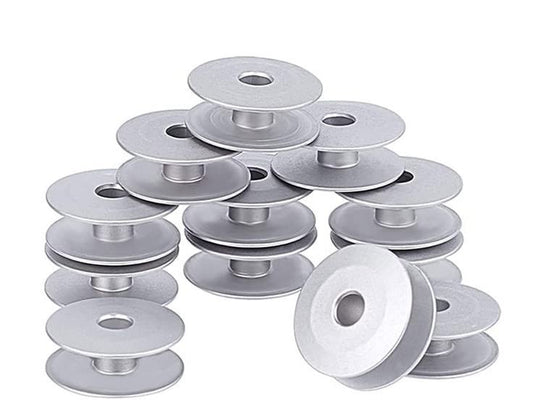 30pcs Aluminum Metal Bobbins for All Tailor, High Industrial Sewing Machine and Umbrella Sewing Machine Parts