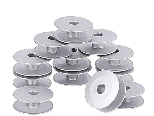 30pcs Aluminum Metal Bobbins for All Tailor, High Industrial Sewing Machine and Umbrella Sewing Machine Parts - Bazar91