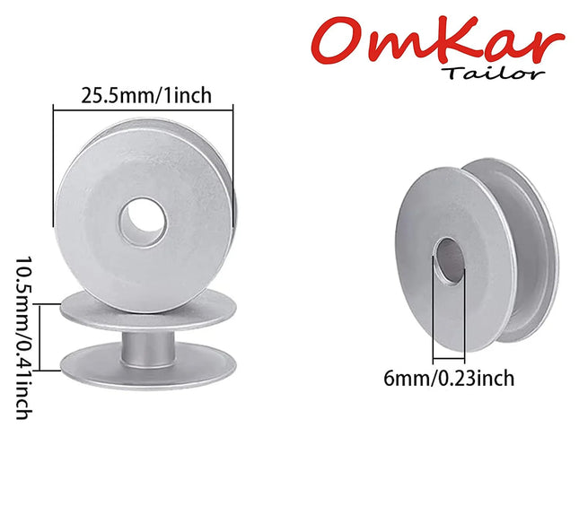 30pcs Aluminum Metal Bobbins for All Tailor, High Industrial Sewing Machine and Umbrella Sewing Machine Parts - Bazar91