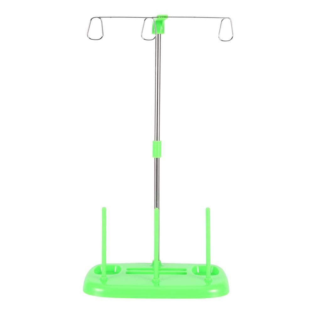 Cones Spool Stand, 3 Cones Embroidery Thread Holder Spool Stand for Household Sewing Machine, Sewing Machine Parts(Green)