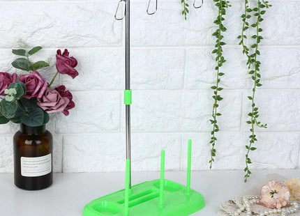 Cones Spool Stand, 3 Cones Embroidery Thread Holder Spool Stand for Household Sewing Machine, Sewing Machine Parts(Green) - Bazar91