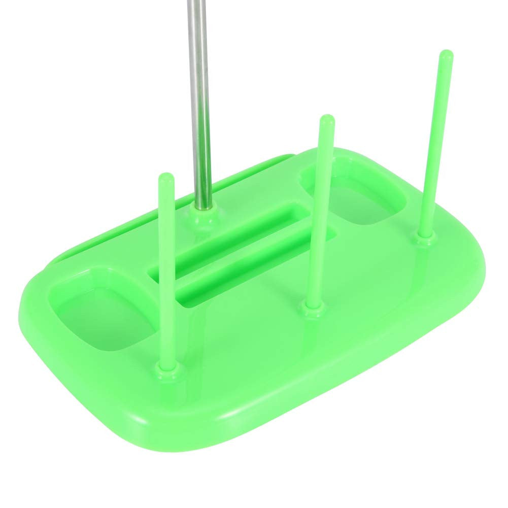 Cones Spool Stand, 3 Cones Embroidery Thread Holder Spool Stand for Household Sewing Machine, Sewing Machine Parts(Green)