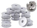 2pcs Bobbin Case with 12pcs Aluminum Bobbins for Tailor, High Industrial Sewing Machine and Umbrella Sewing Machine Parts✅
