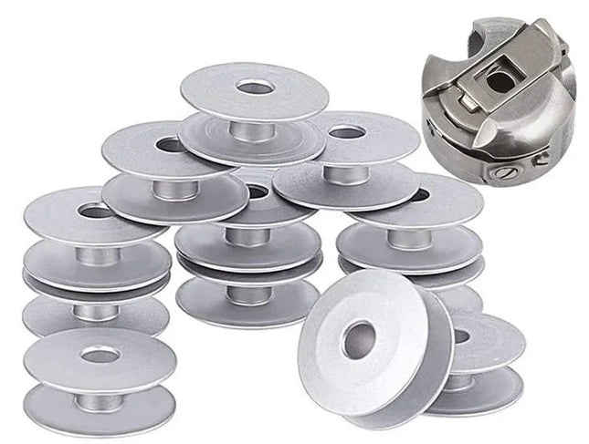 2pcs Bobbin Case with 12pcs Aluminum Bobbins for Tailor, High Industrial Sewing Machine and Umbrella Sewing Machine Parts✅ - Bazar91