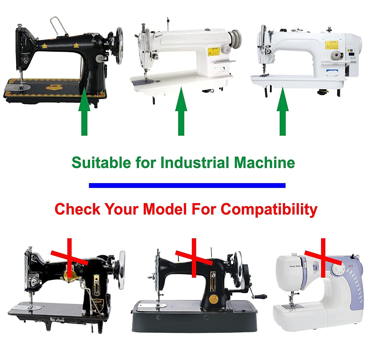 E Type Feed Dog, Needle Plate and Presser Foot Set for Tailor, High Industrial Sewing Machine and Umbrella Sewing Machine Parts