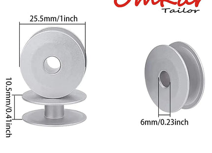 30pcs Aluminum Metal Bobbins for All Tailor, High Industrial Sewing Machine and Umbrella Sewing Machine Parts ✅ - Bazar91