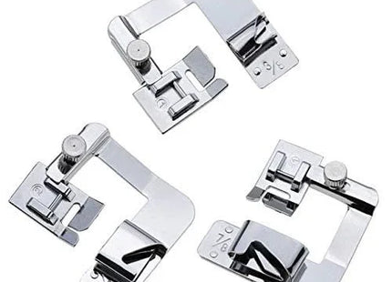 Boundless® 3Pcs Household Hemming Cloth Strip Presser Foot Sewing Machine Parts Hemmer Foot Rolled Hem Foot Knitting - Bazar91