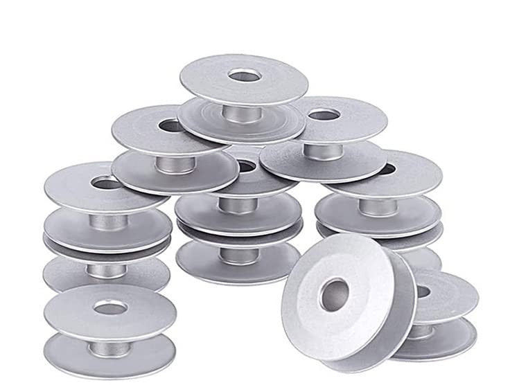 30pcs Aluminum Metal Bobbins for All Tailor, High Industrial Sewing Machine and Umbrella Sewing Machine Parts ✅